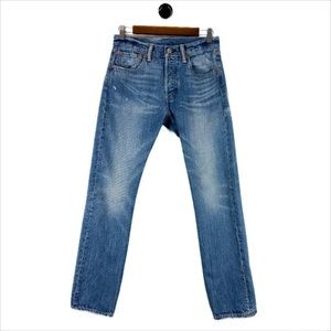 Levi's 501 Button Fly Red R Tab Blue Jeans 28